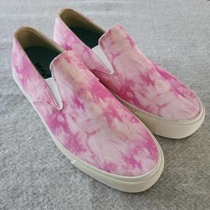 SeaVees Womens Slip On Pink Tye Dye Platform Chunky Style Shoes 8.5